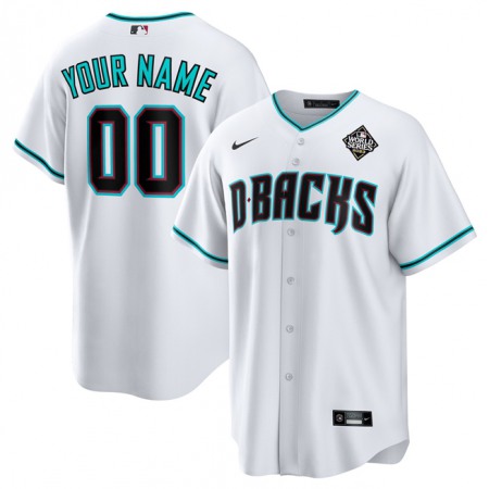 Men's Arizona Diamondbacks Customized White 2023 World Series Cool Base Stitched Baseball Jersey Men's Arizona Diamondbacks Customized White 2023 World Series Cool Base Stitched Baseball Jersey