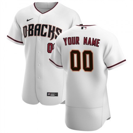 Men's Arizona Diamondbacks White Customized Stitched MLB Jersey Men's Arizona Diamondbacks White Customized Stitched MLB Jersey