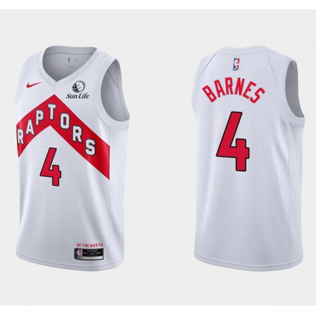 Men's Toronto Raptors #4 Scottie Barnes White Association Edition Stitched Basketball Jersey Men's Toronto Raptors #4 Scottie Barnes White Association Edition Stitched Basketball Jersey