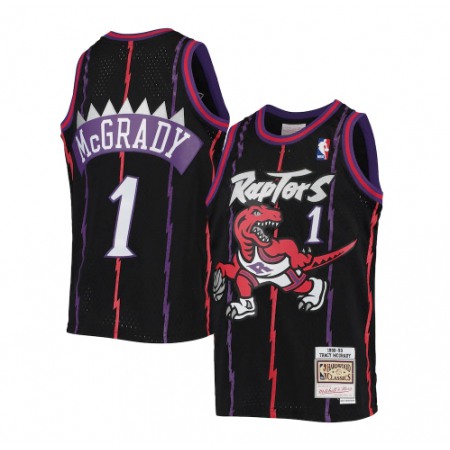 Men's Toronto Raptors #1 Tracy McGrady 1998-99 Black Mitchell & Ness Throwback Swingman Stitched Jersey Men's Toronto Raptors #1 Tracy McGrady 1998-99 Black Mitchell & Ness Throwback Swingman Stitched Jersey