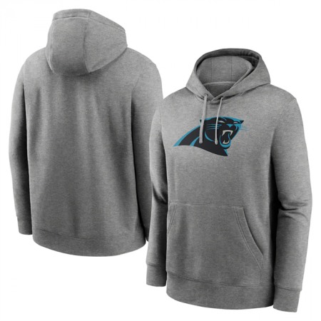 Men's Carolina Panthers Heather Gray Primary Logo Long Sleeve Hoodie T-Shirt Men's Carolina Panthers Heather Gray Primary Logo Long Sleeve Hoodie T-Shirt