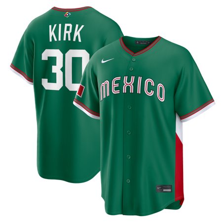 Youth Mexico Baseball #30 Alejandro Kirk Green 2026 World Baseball Classic Road Stadium Jersey Youth Mexico Baseball #30 Alejandro Kirk Green 2026 World Baseball Classic Road Stadium Jersey