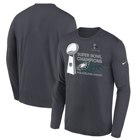 Youth Philadelphia Eagles Anthracite Super Bowl LIX Champions Locker Room Trophy Collection Long Sleeve T-Shirt Youth Philadelphia Eagles Anthracite Super Bowl LIX Champions Locker Room Trophy Collection Long Sleeve T-Shirt