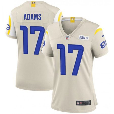 Women's Los Angeles Rams #17 Davante Adams Bone 2024 Game Stitched Football Jersey Women's Los Angeles Rams #17 Davante Adams Bone 2024 Game Stitched Football Jersey
