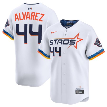 Men's Houston Astros #44 Yordan Alvarez White 2025 City Connect Limited Stitched Baseball Jersey