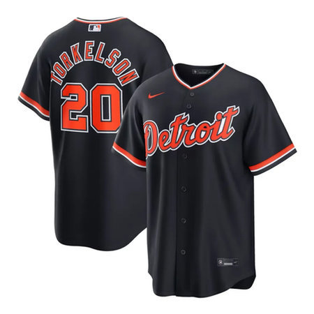Men's Detroit Tigers #20 Spencer Torkelson Cool Base Stitched Jersey