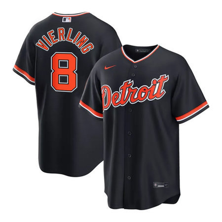 Men's Detroit Tigers #8 Matt Vierling Cool Base Stitched Jersey