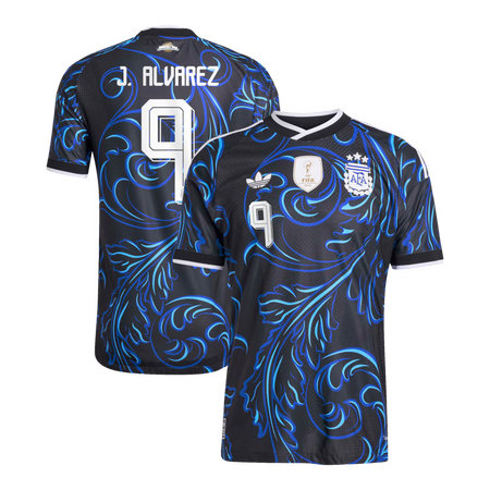 Men's J. Alvarez #9 Argentina Away Authentic Jersey World Cup 2026 Men's J. Alvarez #9 Argentina Away Authentic Jersey World Cup 2026