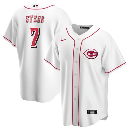 Men's Cincinnati Reds #7 Spencer Steer Nike White Home Limited Player Jersey