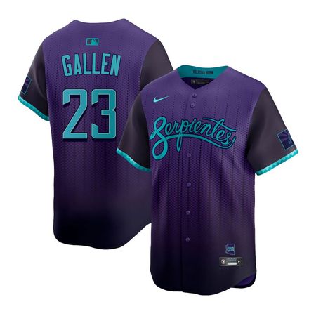 Youth Arizona Diamondbacks #23 Zac Gallen Nike Purple 2025 City Connect Limited Player Jersey