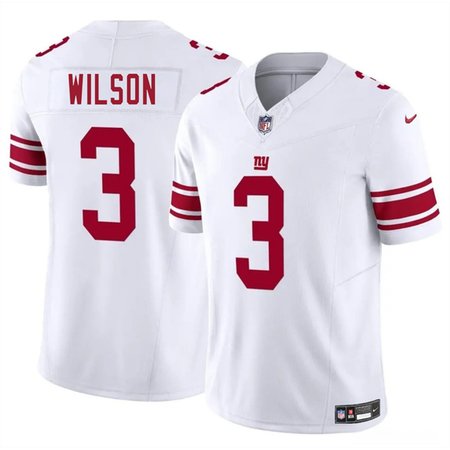 Youth New York Giants #3 Russell Wilson White 2025 F.U.S.E. Vapor Untouchable Limited Stitched Jersey