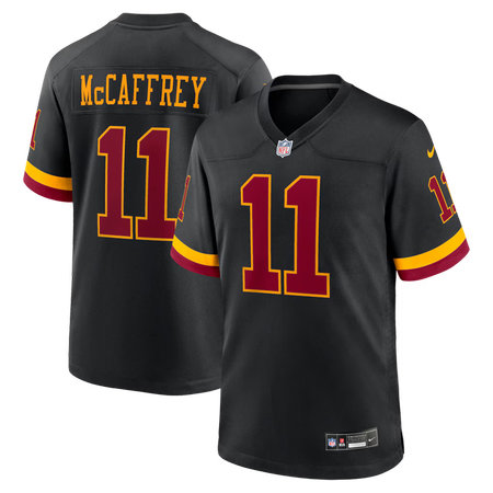 Men's Washington Commanders #11 Luke McCaffrey Nike Black Hail Raiser Alternate Game Jersey Men's Washington Commanders #11 Luke McCaffrey Nike Black Hail Raiser Alternate Game Jersey