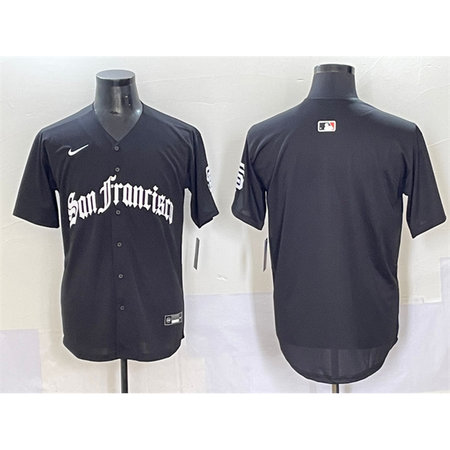 Men's San Francisco Giants Black "Gothic Fog Edition" Vapor Premier Limited Stitched Baseball Jersey Men's San Francisco Giants Black "Gothic Fog Edition" Vapor Premier Limited Stitched Baseball Jersey