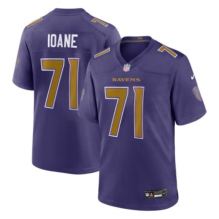 Men's Baltimore Ravens #71 Olaivavega Ioane Purple 2026 NFL Draft Game Jersey