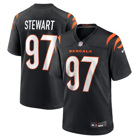 Men's Cincinnati Bengals #97 Shemar Stewart Nike Black 2025 NFL Draft First Round Pick Game Jersey Men's Cincinnati Bengals #97 Shemar Stewart Nike Black 2025 NFL Draft First Round Pick Game Jersey