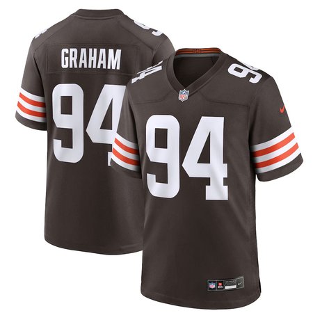 Men's Cleveland Browns #94 Mason Graham Nike Brown 2025 NFL Draft First Round Pick Game Jersey Men's Cleveland Browns #94 Mason Graham Nike Brown 2025 NFL Draft First Round Pick Game Jersey