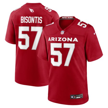 Men's Arizona Cardinals #57 Chase Bisontis Red 2026 NFL Draft Game Jersey