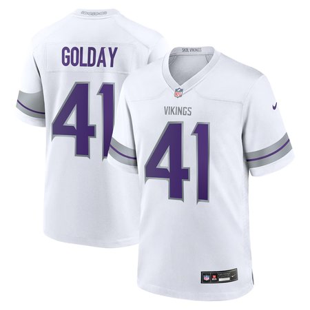Men's Minnesota Vikings #41 Jake Golday White 2026 NFL Draft Game Jersey