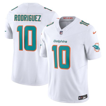 Men's Miami Dolphins #10 Jacob Rodriguez White 2026 NFL Draft Vapor F.U.S.E. Limited Jersey