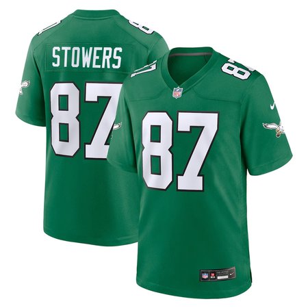 Men's Philadelphia Eagles #87 Eli Stowers Green 2026 NFL Draft Game Jersey