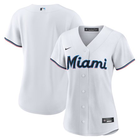 Women's Miami Marlins Nike White Replica Team Jersey