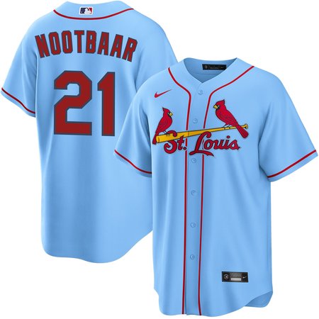Men's St. Louis Cardinals #21 Lars Nootbaar Blue Home Limited Jersey