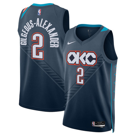 Youth Oklahoma City Thunder #2 Shai Gilgeous-Alexander Nike Blue 2025/26 City Edition Swingman Jersey