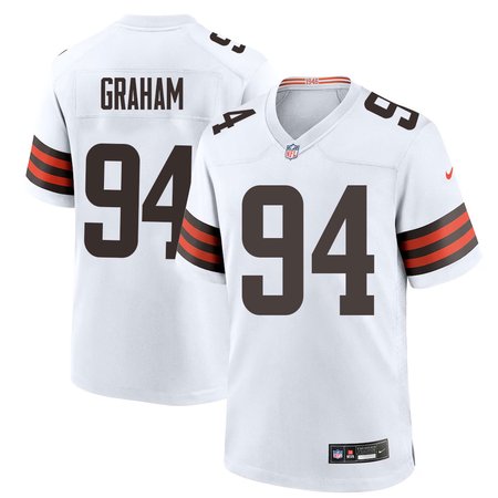 Men's Cleveland Browns #94 Mason Graham Nike White 2025 NFL Draft First Round Pick Game Jersey