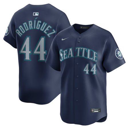 Men's Seattle Mariners #44 Julio Rodriguez Navy Road Limited Jersey