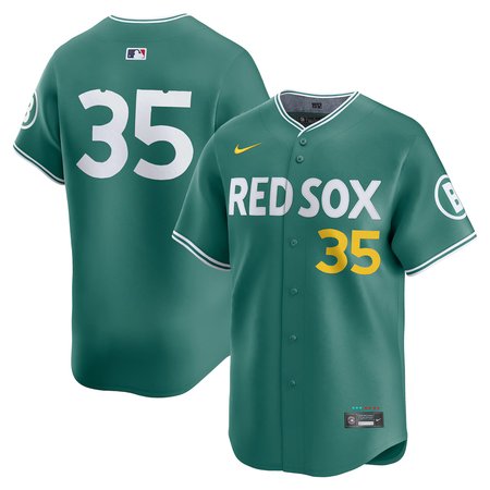 Youth Boston Red Sox #35 Garrett Crochet Nike Green 2025 City Connect Limited Player Jersey