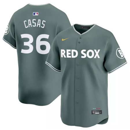 Men's Boston Red Sox #36 Triston Casas Nike Green 2025 City Connect Limited Player Jersey