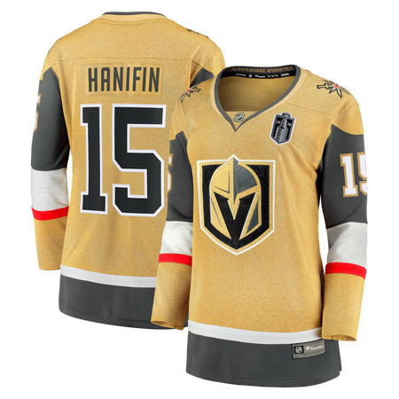 Women's Vegas Golden Knights #15 Noah Hanifin Gold 2026 Stanley Cup Final Jersey