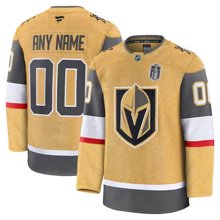 Men's Vegas Golden Knights Gold 2026 Stanley Cup Final Premium Custom Jersey