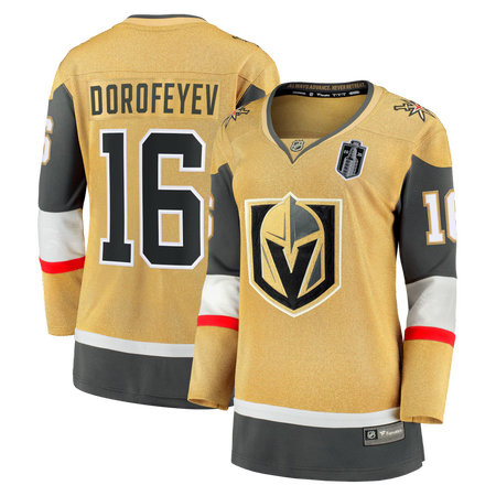 Women's Vegas Golden Knights #16 Pavel Dorofeyev Gold 2026 Stanley Cup Final Jersey