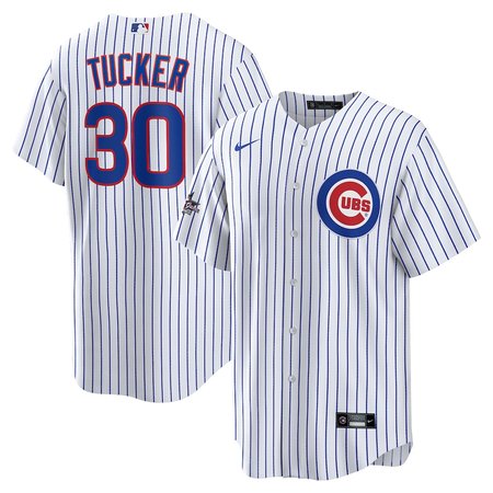 Men's Chicago Cubs #30 Kyle Tucker White 2025 MLB All-Star Game Road Replica Player Jersey