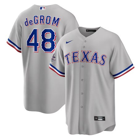 Men's Texas Rangers #48 Jacob deGrom Nike Gray 2025 MLB All-Star Game Replica Player Jersey