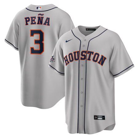 Men's Houston Astros #3 Jeremy Pena Gray 2025 MLB All-Star Game Road Replica Player Jersey