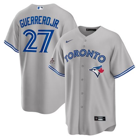 Men's Toronto Blue Jays #27 Vladimir Guerrero Jr. Gray 2025 MLB All-Star Game Road Replica Player Jersey