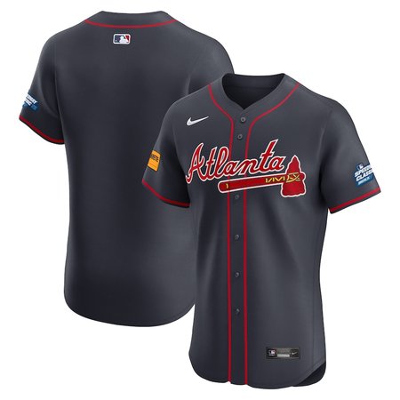 Men's Atlanta Braves Nike Navy 2025 MLB Speedway Classic Alternate Elite Jersey