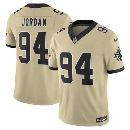 Youth New Orleans Saints #94 Cameron Jordan Gold Alternate Gameday Golds Alternate Vapor F.U.S.E. Limited Jersey