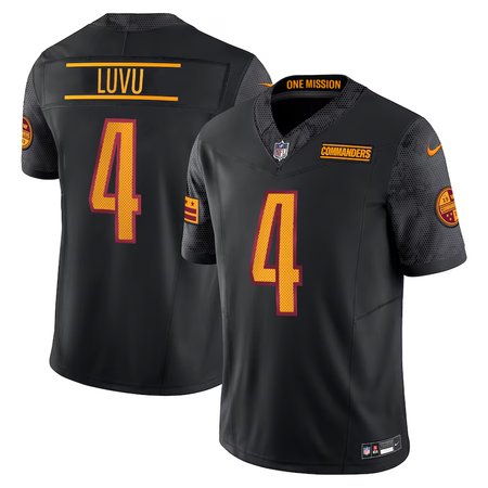 Men's Nike #4 Frankie Luvu Black Washington Commanders F.U.S.E. Vapor Untouchable Limited Stitched Football Jersey