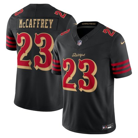 Men's San Francisco 49ers #23 Christian McCaffrey Black Rivalries Collection F.U.S.E. Vapor Limited Stitched Jersey Men's San Francisco 49ers #23 Christian McCaffrey Black Rivalries Collection F.U.S.E. Vapor Limited Stitched Jersey