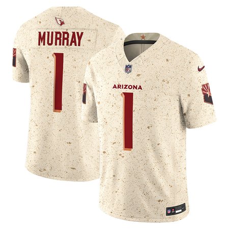 Men's Arizona Cardinals #1 Kyler Murray Cream Rivalries Collection F.U.S.E. Vapor Limited Stitched Jersey Men's Arizona Cardinals #1 Kyler Murray Cream Rivalries Collection F.U.S.E. Vapor Limited Stitched Jersey