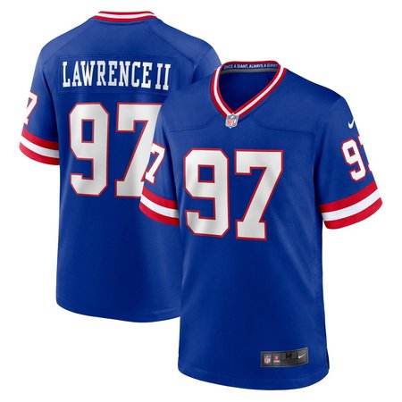 Men's New York Giants Dexter Lawrence II Nike Royal Classic Game Player Jersey Men's New York Giants Dexter Lawrence II Nike Royal Classic Game Player Jersey