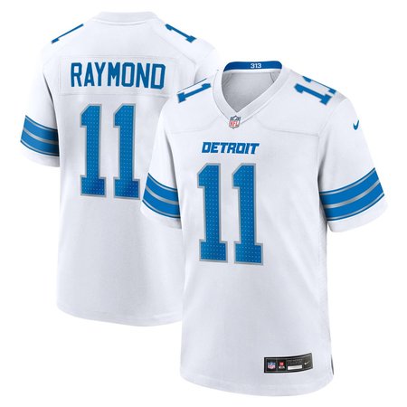 Men's Detroit Lions #11 Kalif Raymond Nike White Team Game Jersey