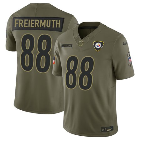 Men's Pittsburgh Steelers #88 Pat Freiermuth Olive 2025 Salute to Service Retired Limited Jersey Men's Pittsburgh Steelers #88 Pat Freiermuth Olive 2025 Salute to Service Retired Limited Jersey