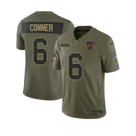 Men's Arizona Cardinals #6 James Conner Nike Olive 2025 Salute to Service Retired Limited Jersey