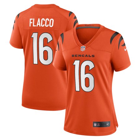 Women's Cincinnati Bengals #16 Joe Flacco Nike Orange Team Game Jersey