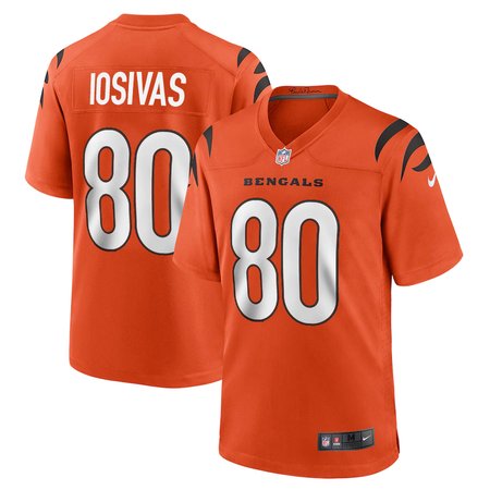 Men's Cincinnati Bengals #80 Andrei Iosivas Nike Orange Team Game Jersey