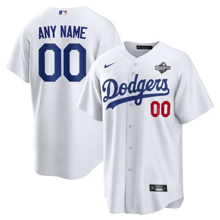 Youth Los Angeles Dodgers Custom Nike White 2025 World Series Home Limited Jersey